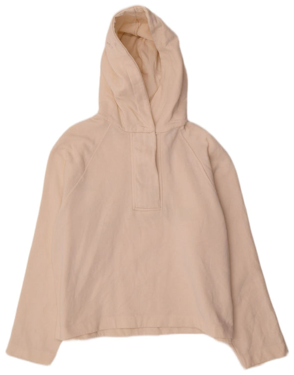 Zara moletom feminino oversized com capuz UK 14 médio off white algodão