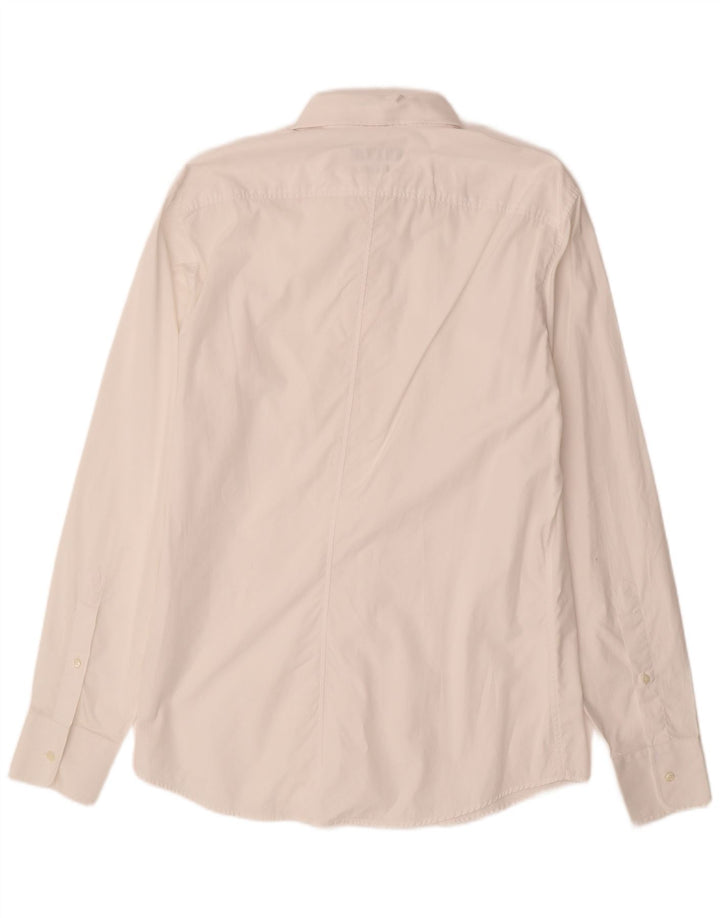 Camisa masculina TRUSSARDI tamanho 42 grande algodão branco