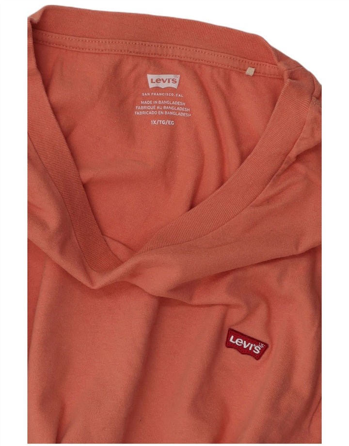 Camiseta feminina LEVI'S UK 18 XL algodão rosa