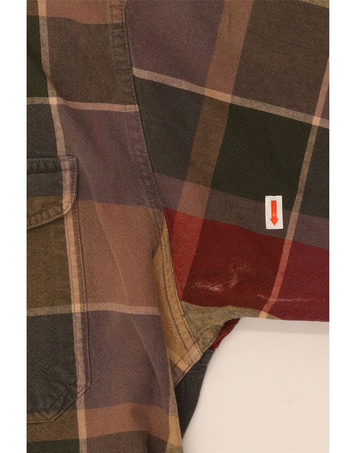 EDDIE BAUER Camisa masculina regular fit XL algodão xadrez multicolorido