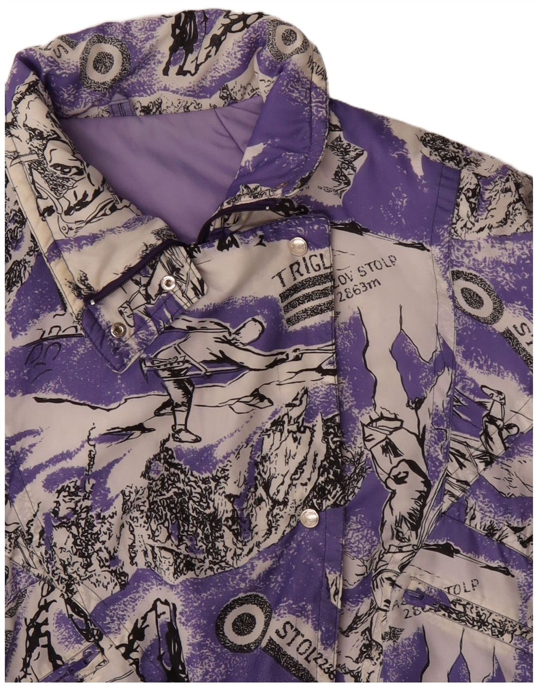 Jaqueta de esqui feminina YASSA UK 18 XL roxo colorblock