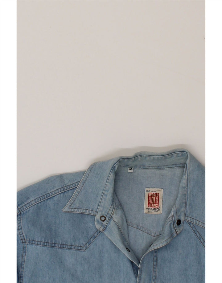 CASUCCI Mens Denim Shirt Medium Blue Cotton Vintage Casucci and Second-Hand Casucci from Messina Hembry 