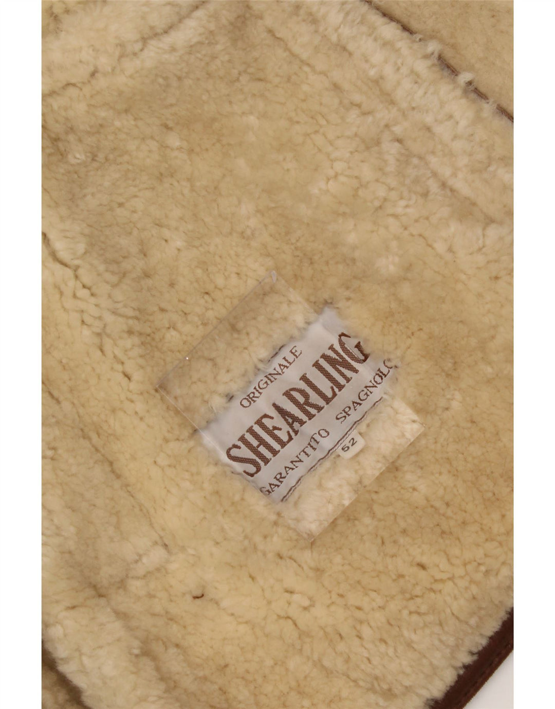 Jaqueta masculina VINTAGE Shearling IT 52 XL marrom shearling