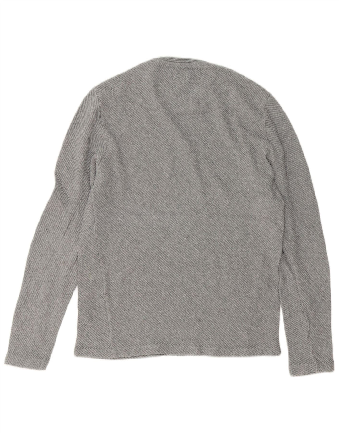 Zara Mens Top Manga Longa Cinza Médio