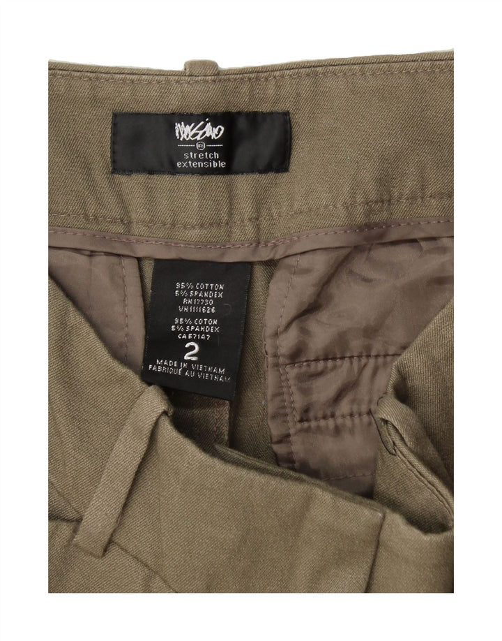 MOSSIMO Womens Stretch Slim Casual Trousers US 2 2XS W28 L30 Khaki Cotton Vintage Mossimo and Second-Hand Mossimo from Messina Hembry 