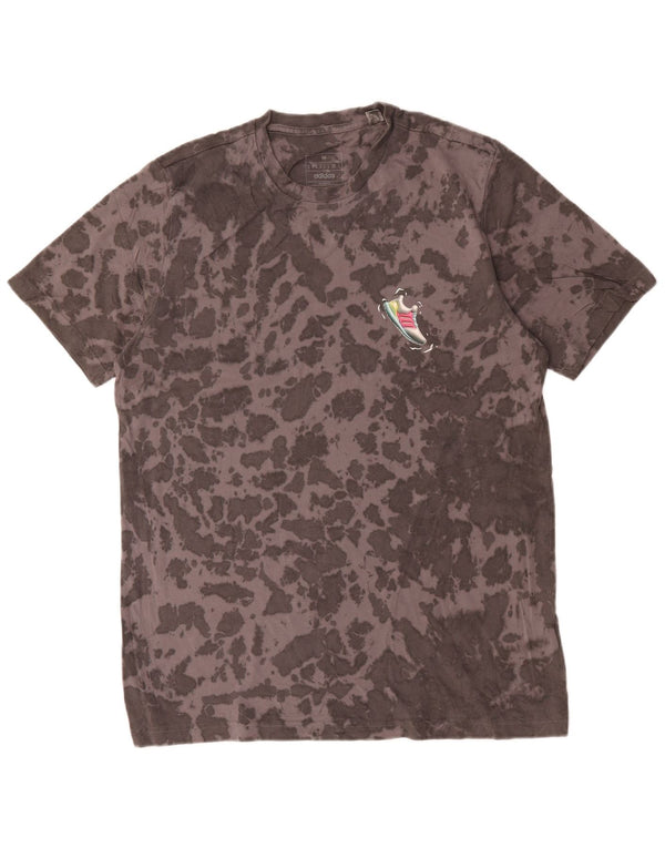 Adidas Mens T-Shirt Top Medium Grey Tie Dye Cotton