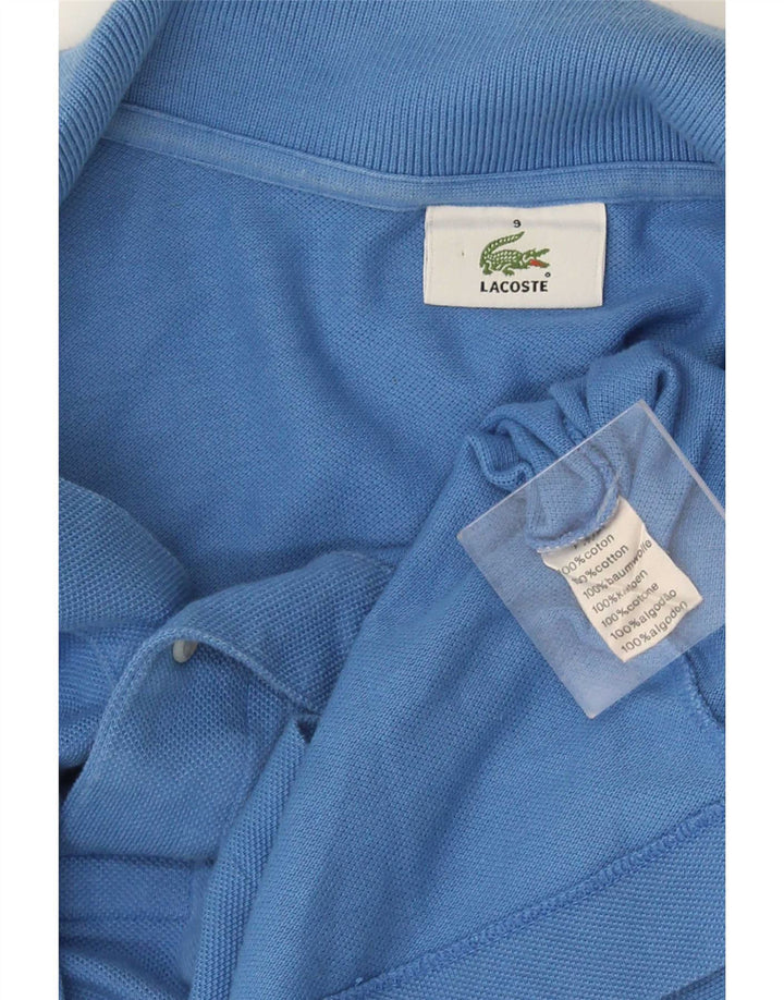 Camisa polo masculina Lacoste tamanho 4 4XL algodão azul
