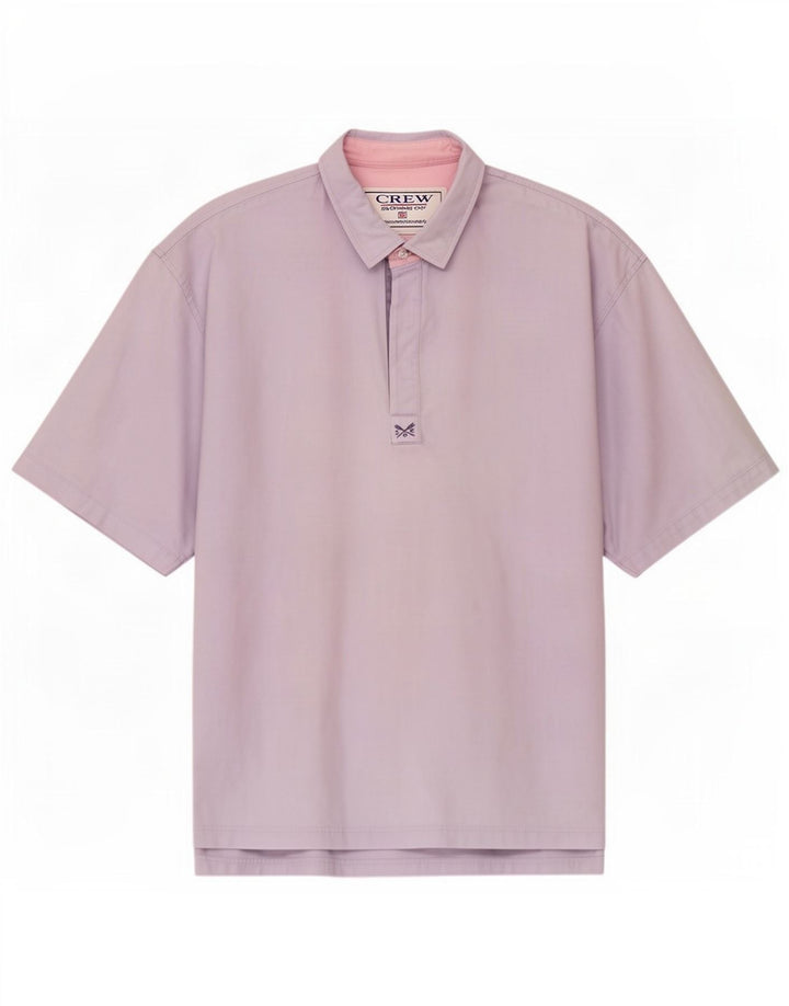 Camisa pulôver masculina de manga curta XL de algodão roxo da Crew Clothing