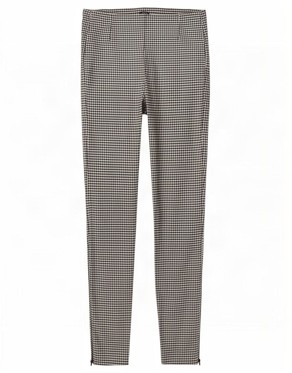 Zara Calça feminina skinny casual média W28 L28 preta guingão