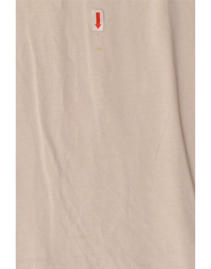 ADIDAS Mens Graphic T-Shirt Top Grande Off White Algodão