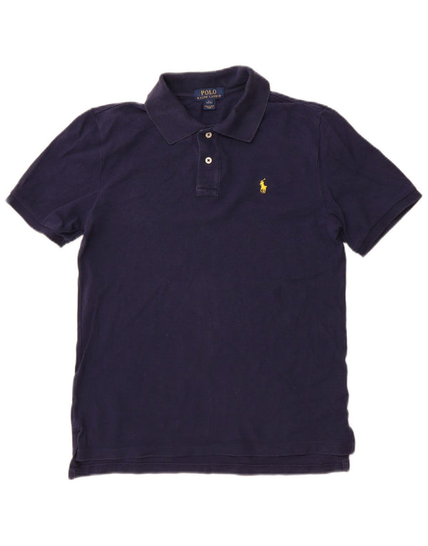 Camisa polo masculina Polo Ralph Lauren 14-15 anos grande algodão azul marinho