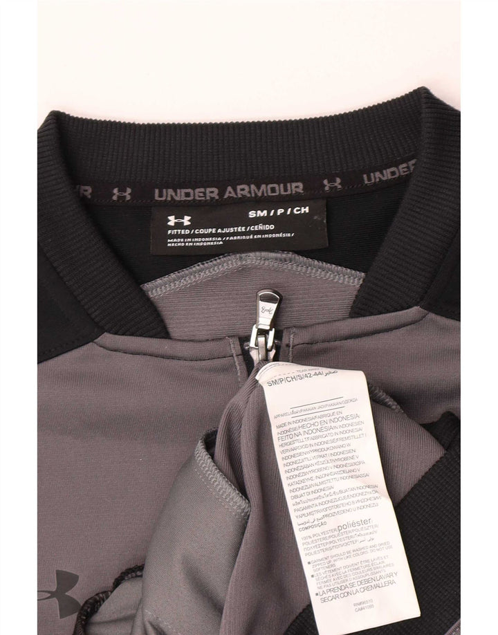 Under Armour Mens Treino Top Jacket Small Grey Colourblock Poliéster