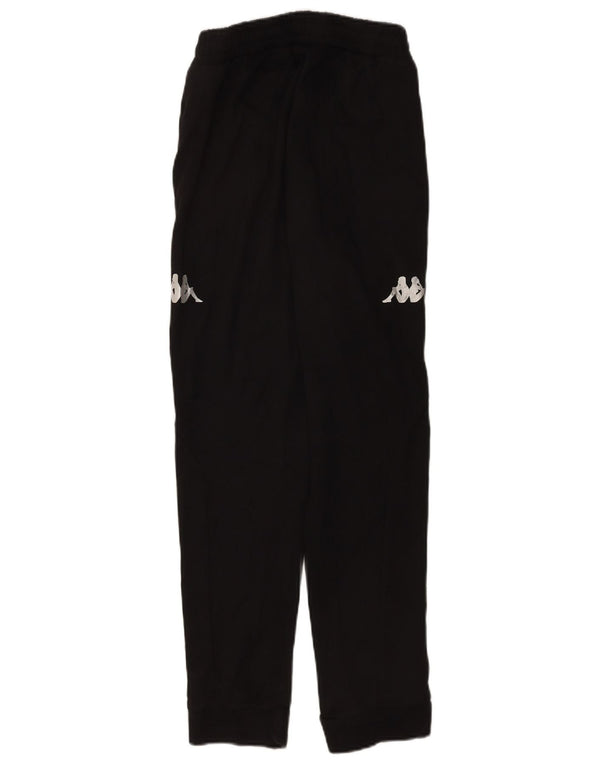 Calça de treino feminina Kappa Joggers UK 8 pequeno algodão preto