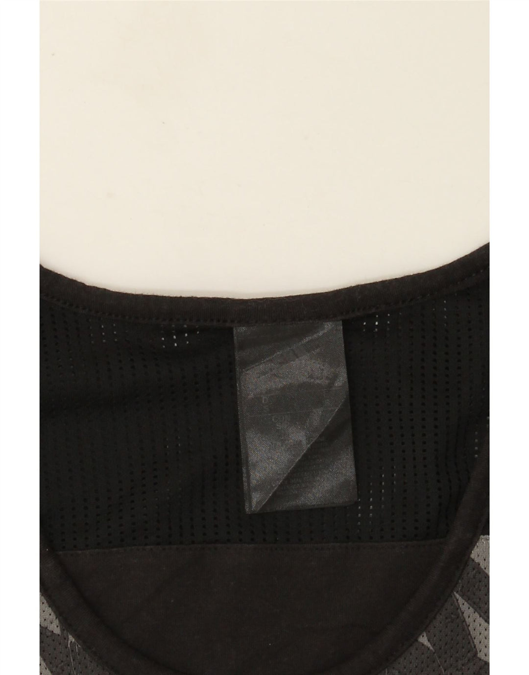 Adidas Mens Colete Top Pequeno Algodão Geométrico Preto