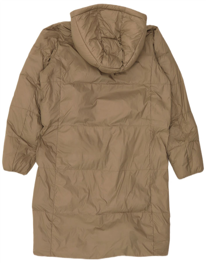 Casaco acolchoado grande feminino Calvin Klein Jeans Reino Unido 10 pequeno cáqui poliamida