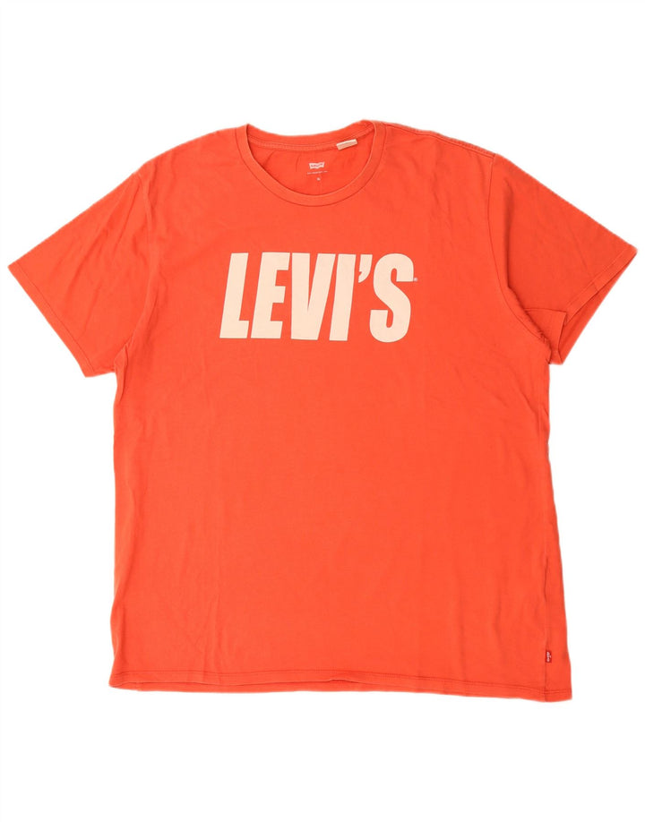 Camiseta gráfica masculina LEVI'S Top XL algodão vermelho