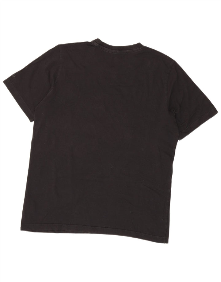 Adidas Mens Graphic T-Shirt Top Médio Algodão Preto