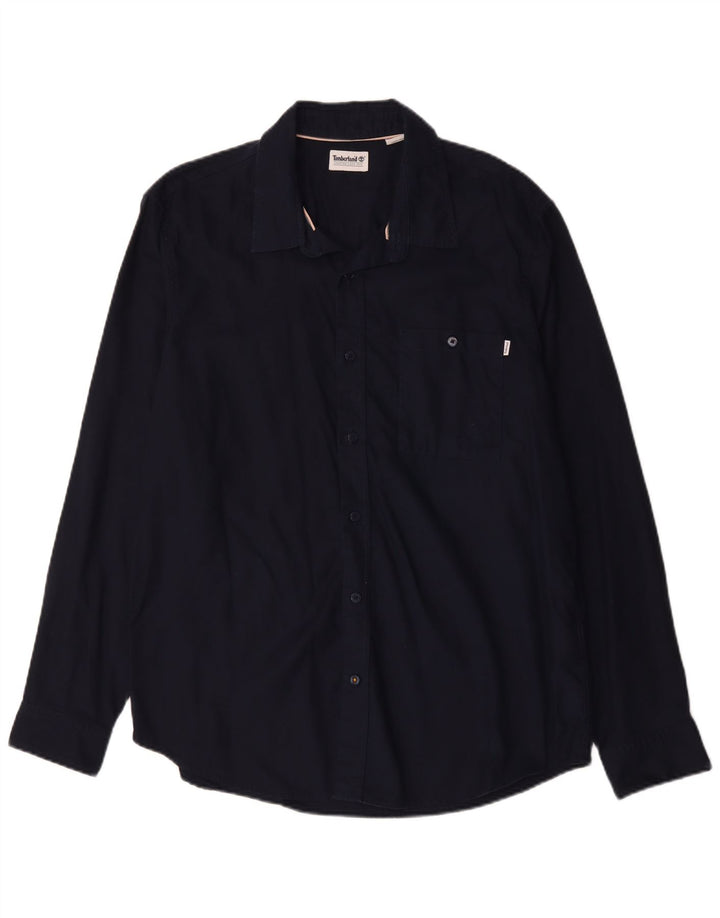 Camisa masculina Timberland XL azul marinho algodão