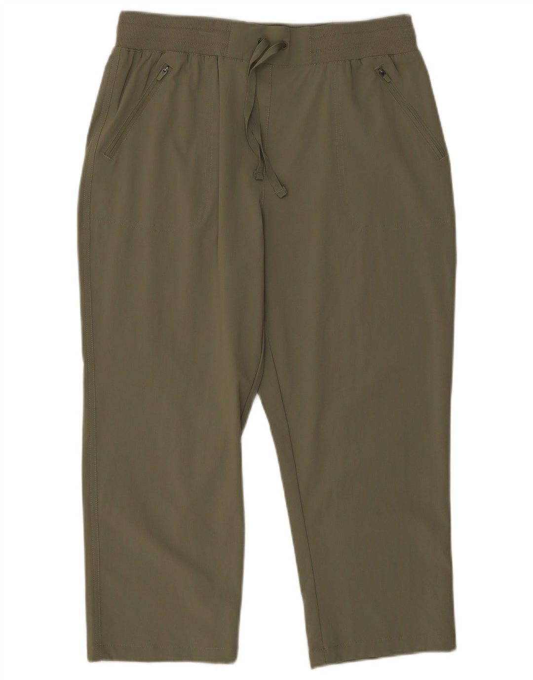 Calça capri feminina Mountain Warehouse Reino Unido 12 médio W30 L21 cáqui