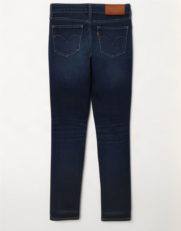Calça jeans feminina Levi's Demi Curve Modern Rise Skinny W24 L27 azul marinho algodão