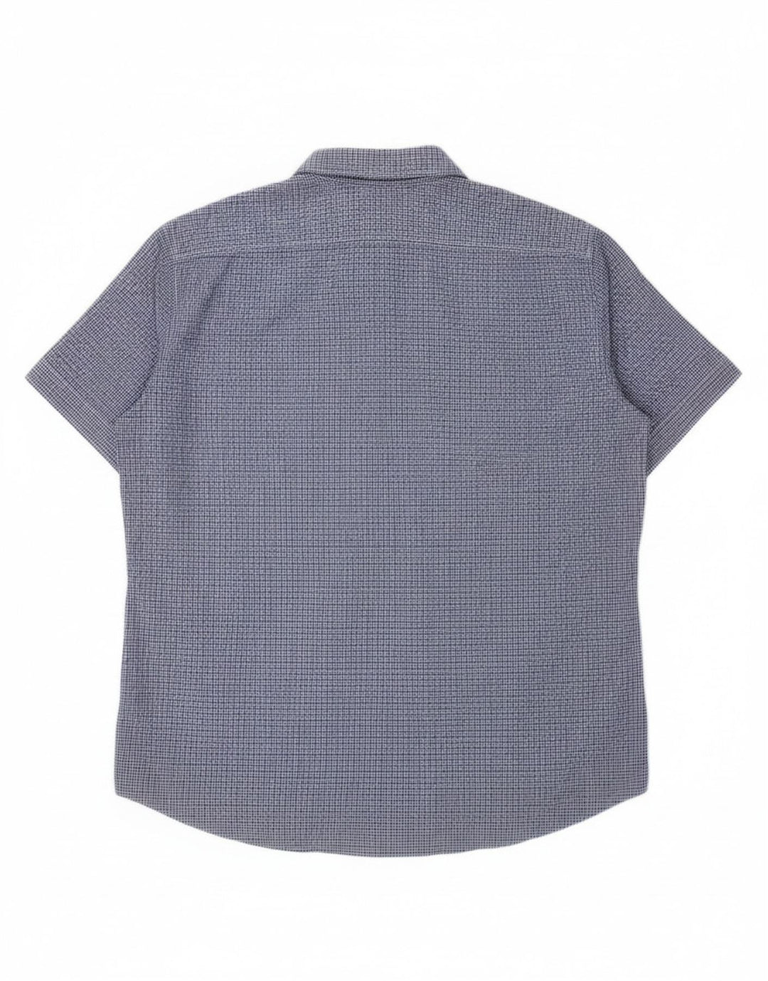 Camisa masculina Carrera manga curta regular fit XL azul algodão guingão