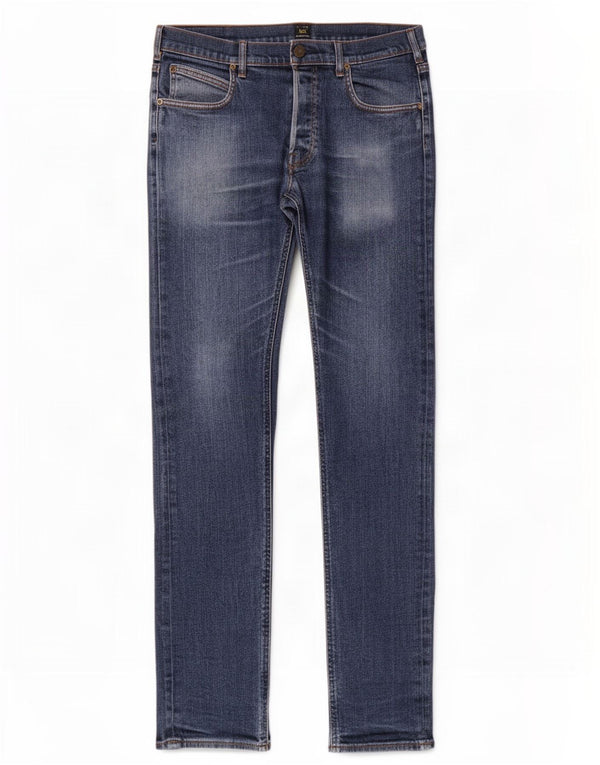 Lee Mens Daren Straight Jeans W36 L32 Azul Algodão
