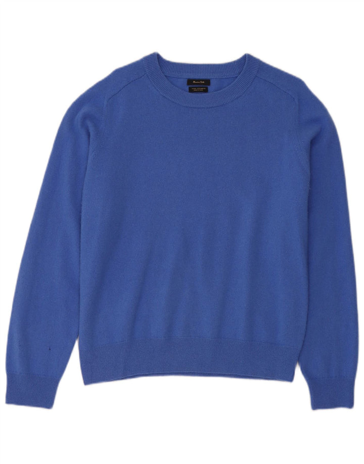 Suéter masculino Massimo Dutti com gola redonda XL lã azul