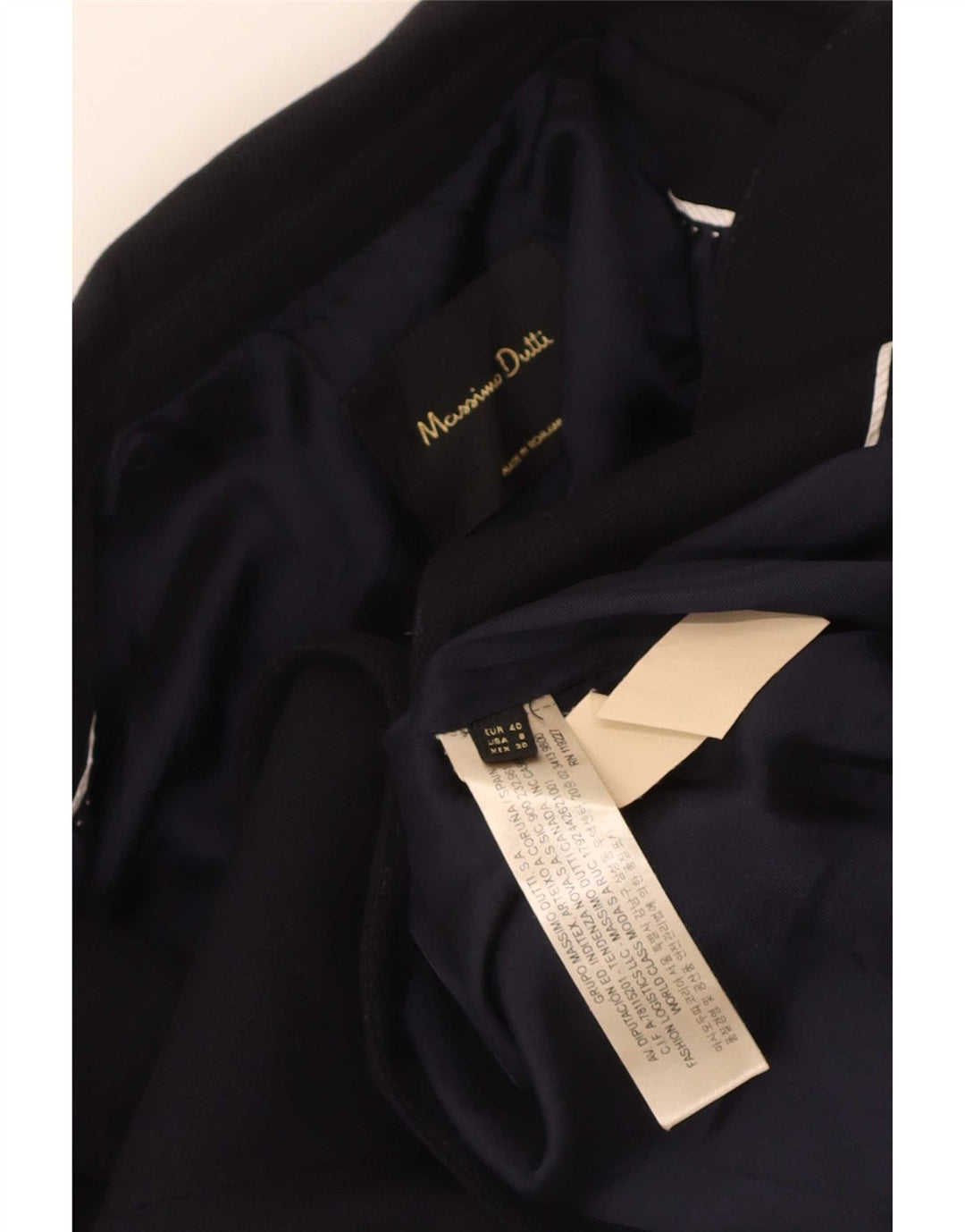 Jaqueta blazer feminina Massimo Dutti com 1 botão EU 40 médio azul marinho viscose