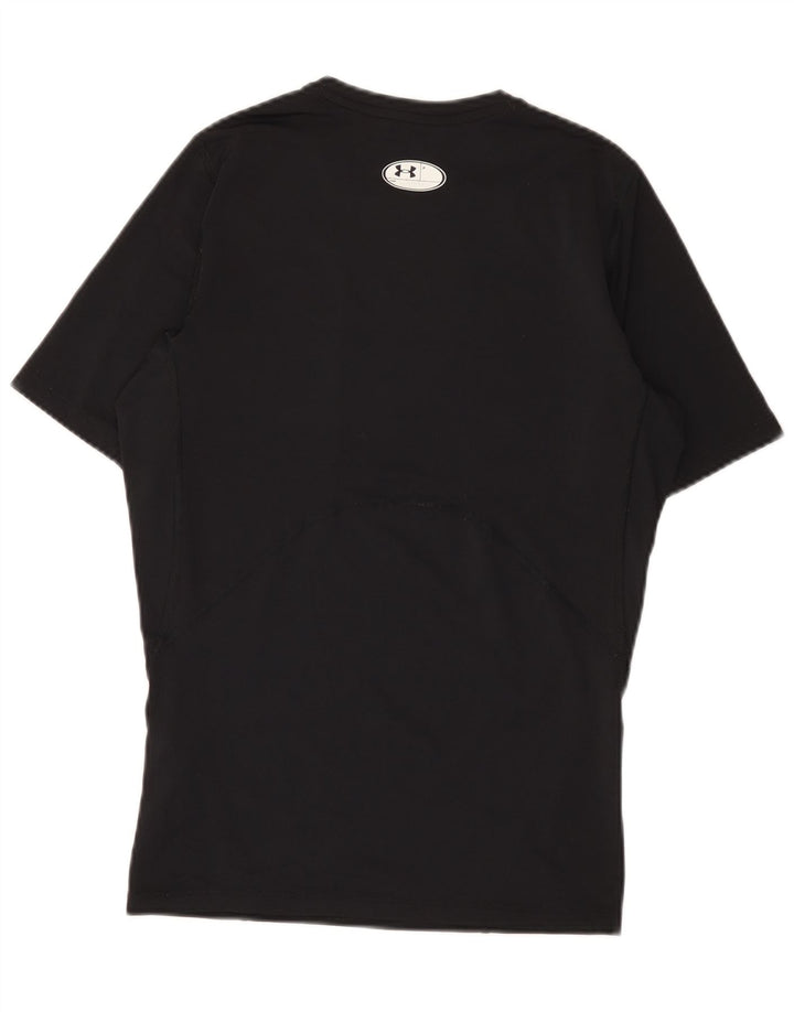 Camiseta de compressão masculina Under Armour grande poliéster preto