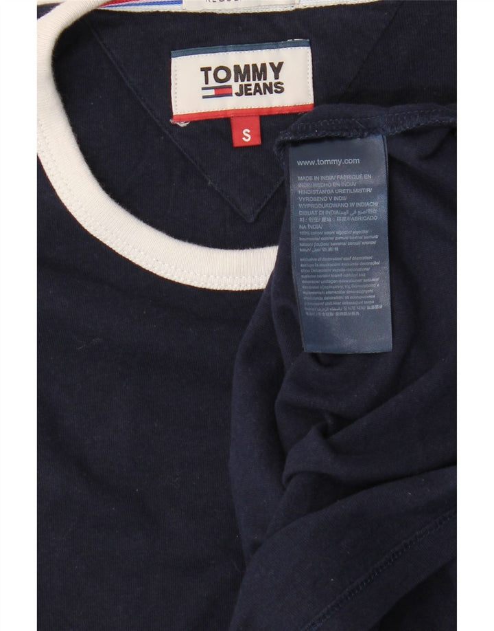 Tommy Hilfiger Camiseta masculina regular fit top pequeno algodão azul marinho