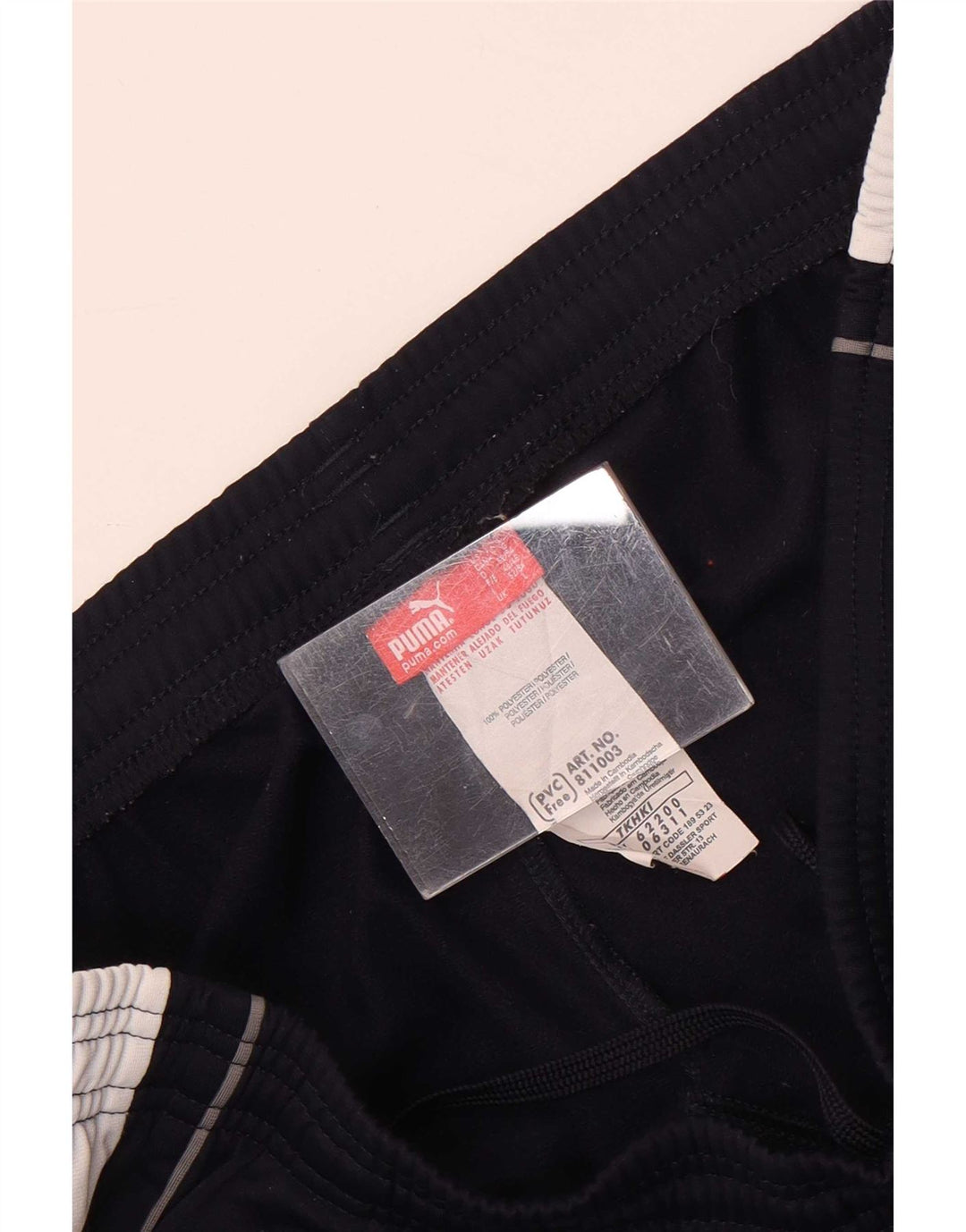Calça de treino masculina Puma grande azul marinho colorblock poliéster