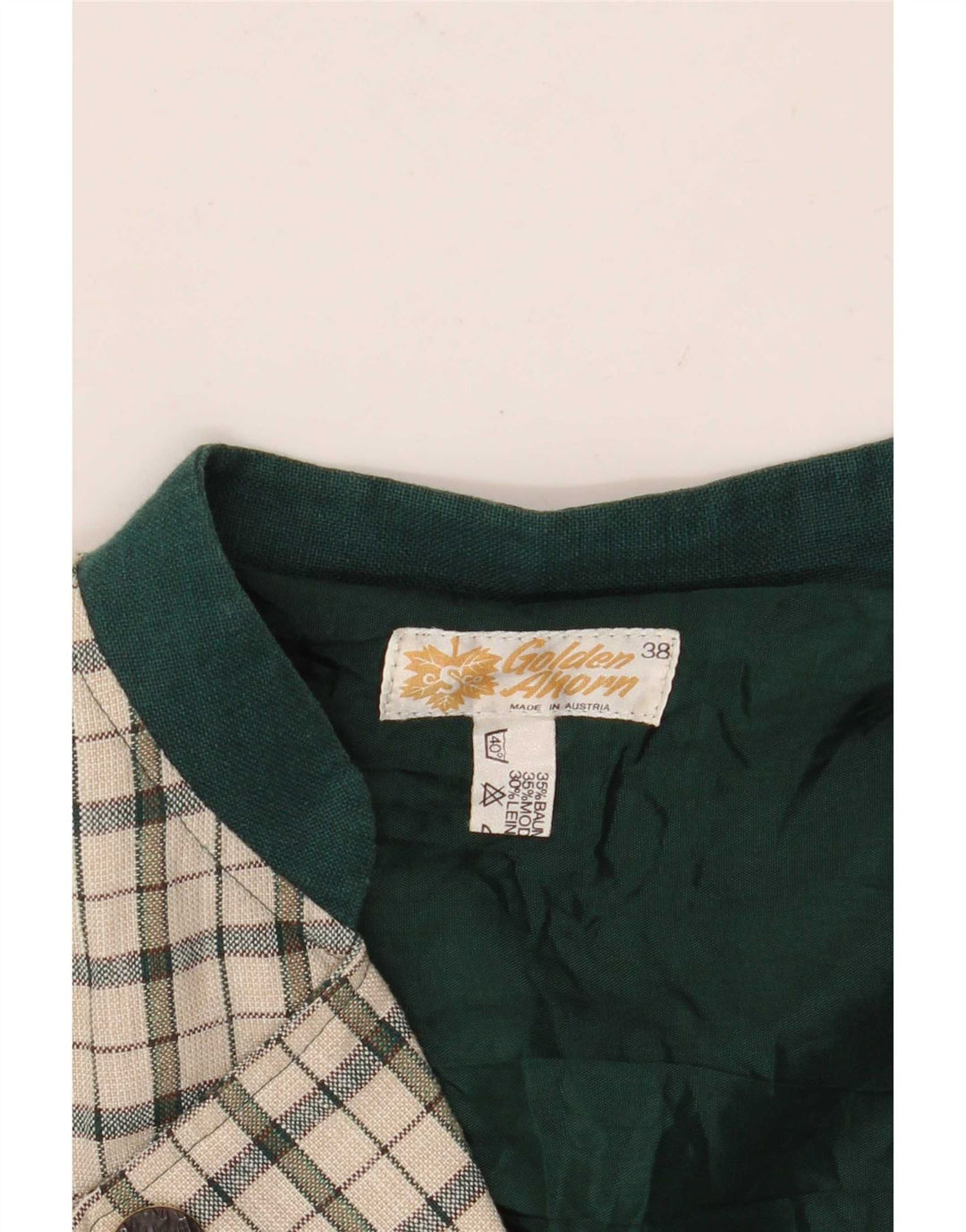 Jaqueta blazer feminina vintage com peito duplo UE 38 médio esbranquiçado