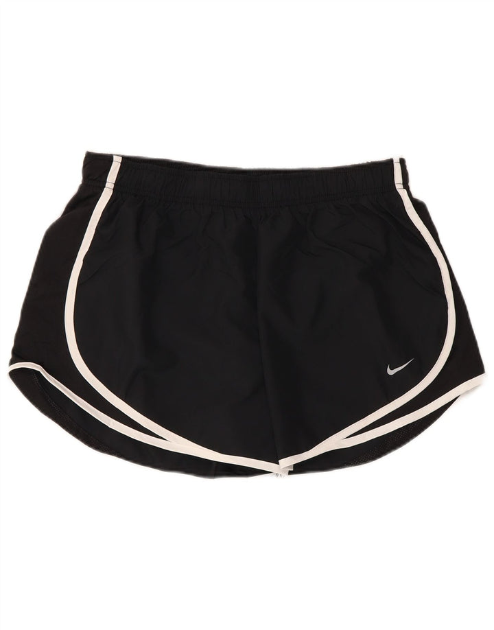 Shorts esportivos femininos NIKE UK 14 grande poliéster preto