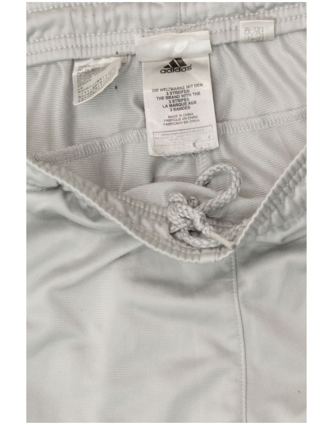 Calça de treino masculina Adidas grande poliéster cinza