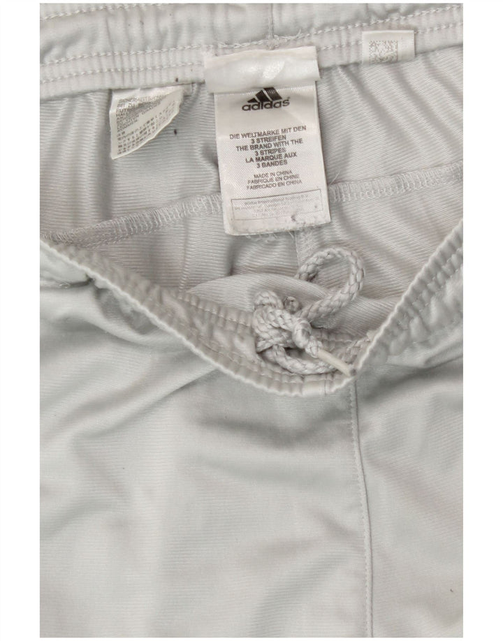 Calça de treino masculina Adidas grande poliéster cinza