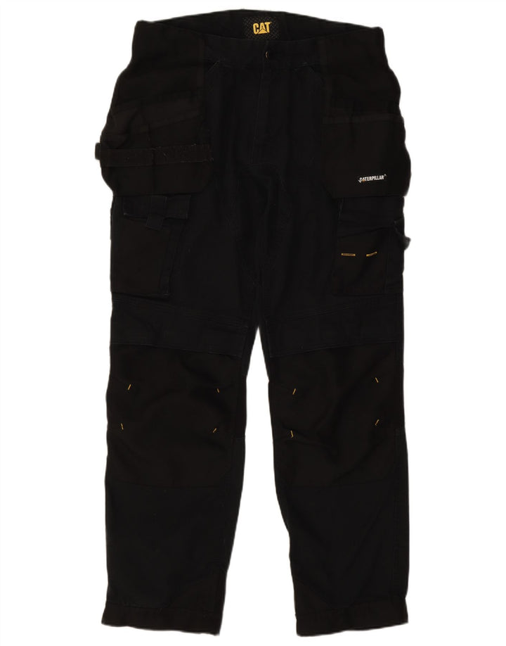 Calça cargo reta masculina CAT W32 L29 algodão preto