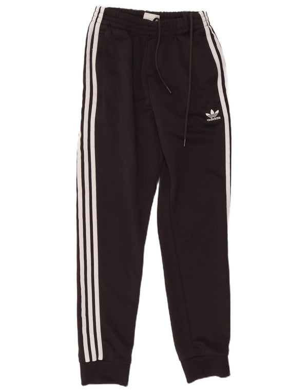 Adidas Womens Tracksuit Calças Joggers UK 10 Pequeno Algodão Preto