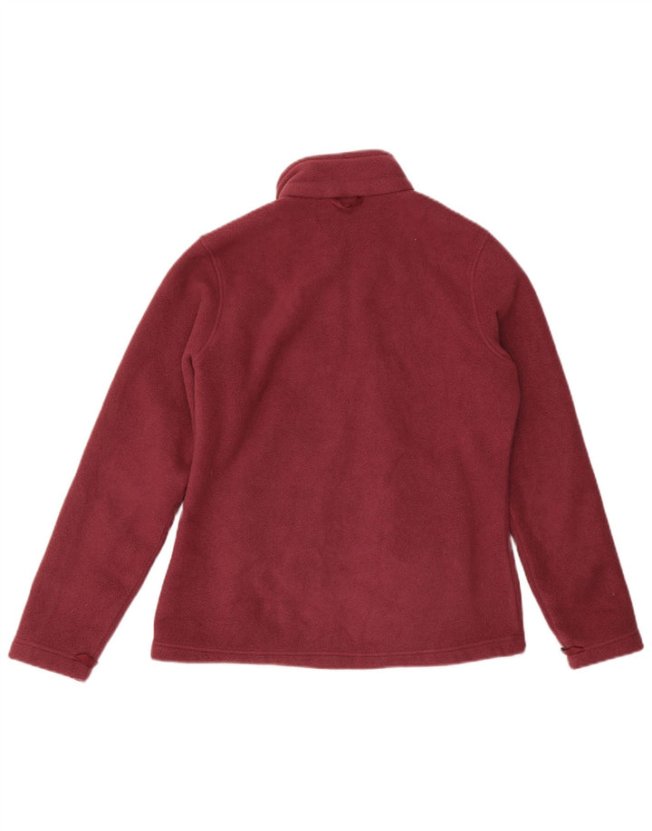 Jaqueta de lã feminina Jack Wolfskin Reino Unido 10/12 poliéster médio Borgonha