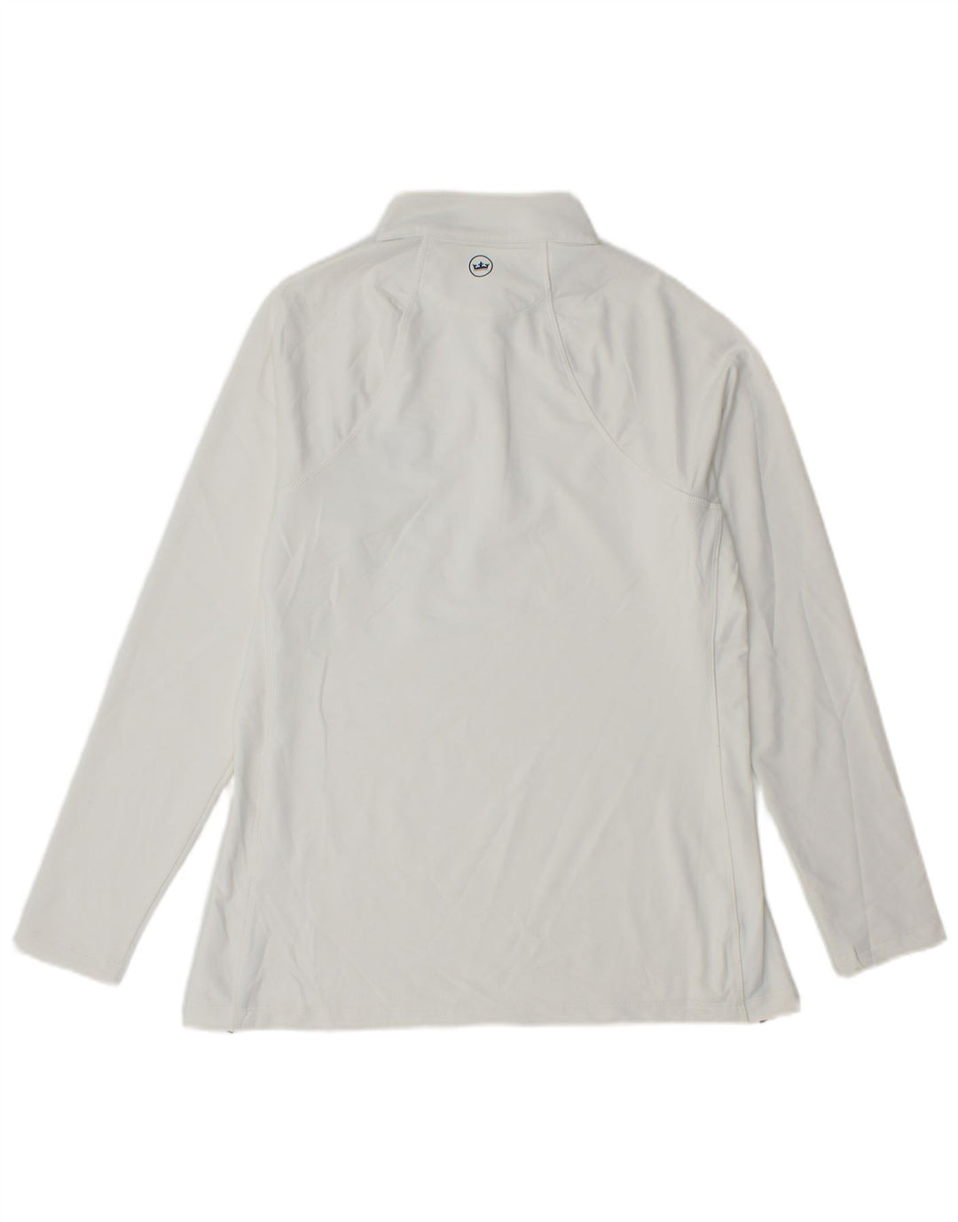 Pulôver feminino Peter Millar com zíper e gola em poliéster branco médio