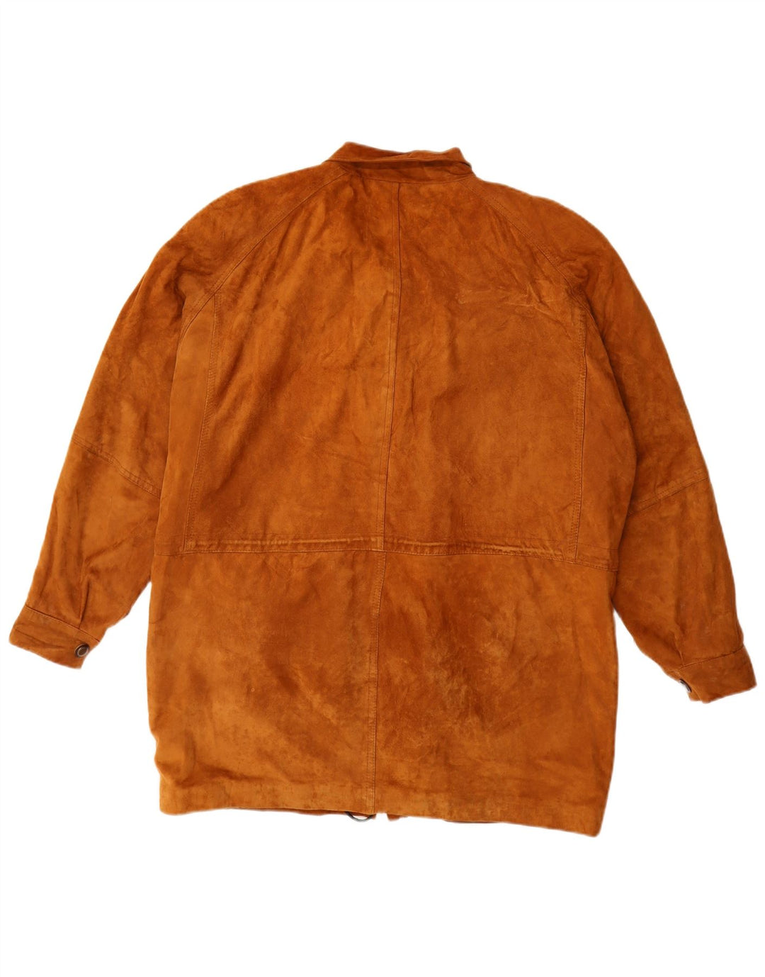 Sobretudo de camurça vintage feminino Reino Unido 16 grande marrom