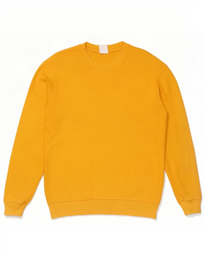 Zara moletom masculino jumper médio algodão amarelo