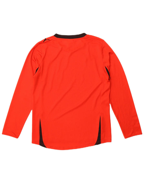 Puma Masculino Top Manga Longa Médio Vermelho Colorblock