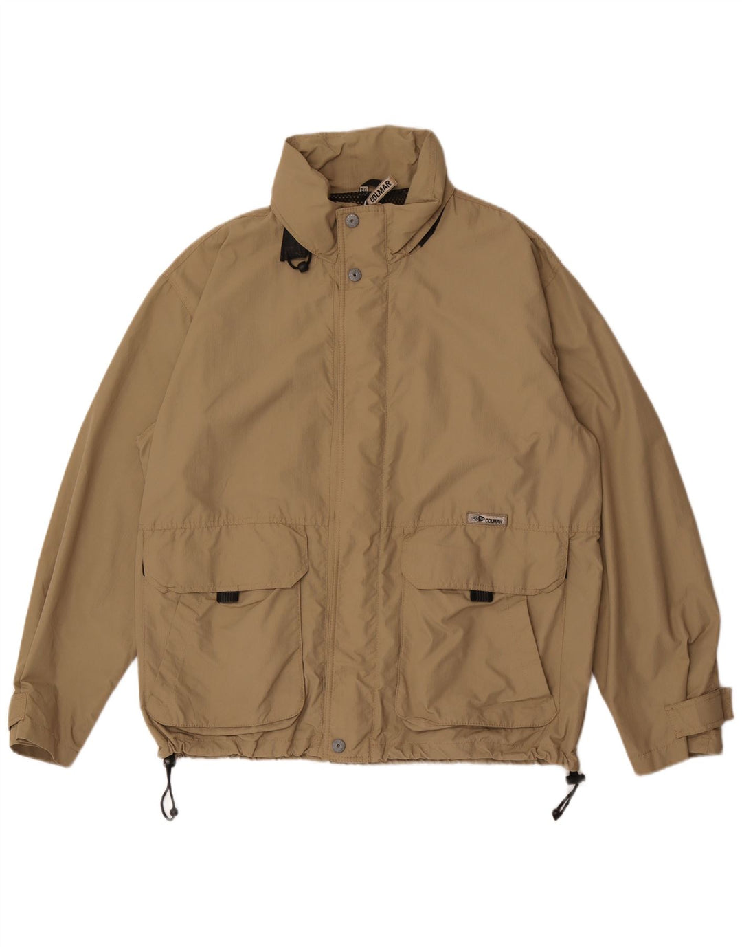 Jaqueta corta-vento masculina Colmar com capuz IT 50 grande poliamida bege