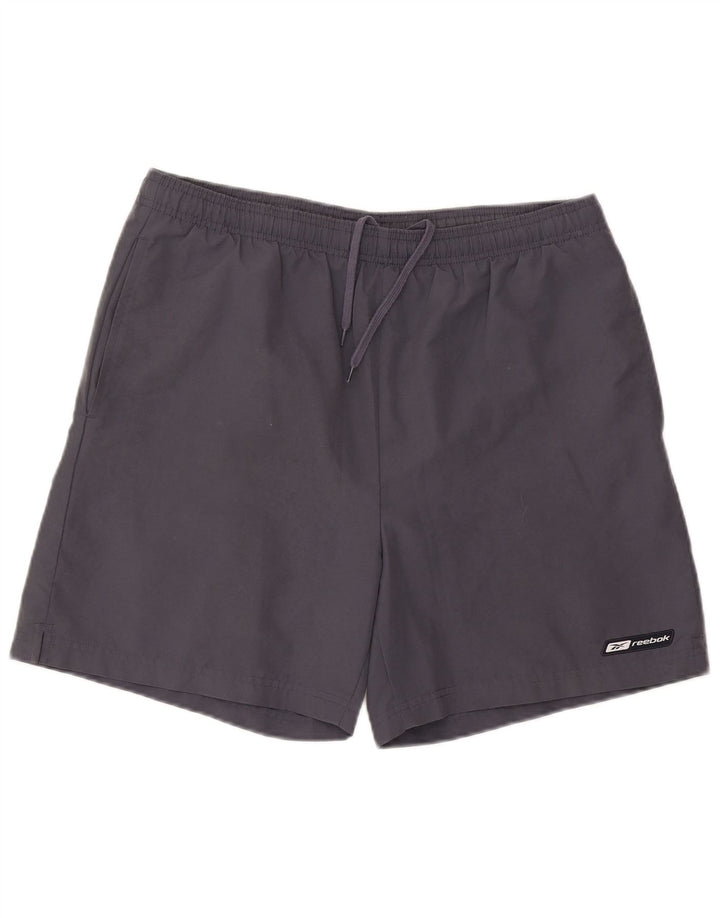 Shorts de natação masculino Reebok poliéster cinza médio