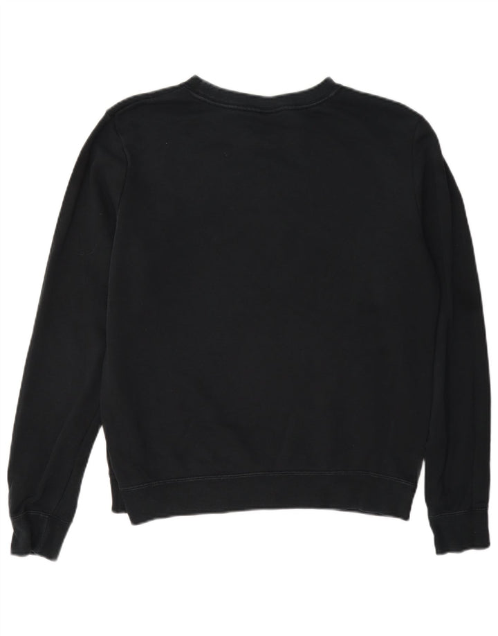 Moletom feminino Nike gráfico oversized Jumper UK 10 pequeno algodão preto