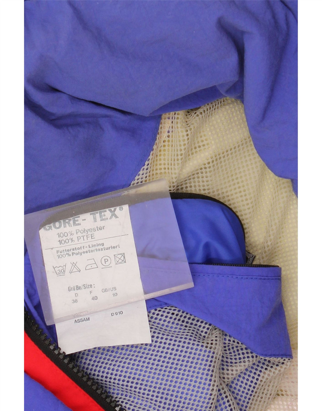 Capa de chuva feminina SCHOFFEL grande tamanho UK 10 pequeno poliéster colorblock vermelho