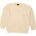 NAVIGARE Mens V-Neck Jumper Sweater 2XL Beige Cotton Vintage Navigare and Second-Hand Navigare from Messina Hembry 