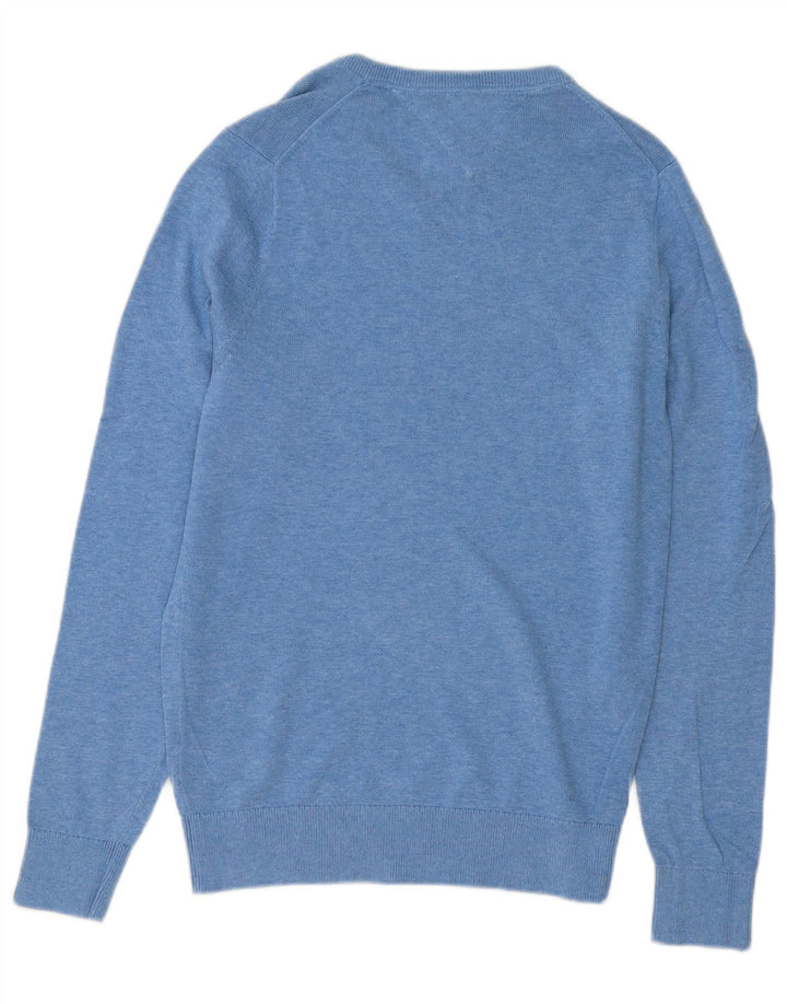 Suéter masculino TOMMY HILFIGER com decote em V XS azul algodão