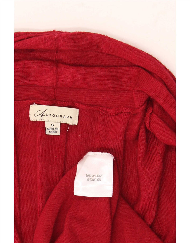 Suéter feminino Marks & Spencer Autograph Longline Cardigan Reino Unido 10 pequeno vermelho