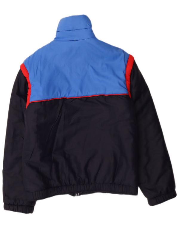 Jaqueta acolchoada masculina vintage IT 44 XS azul marinho Colourblock acrílico